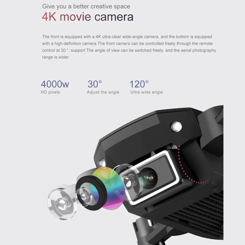 2020 Новый S66 Радиоуправляемый Дрон 4K HD камера WiFi Fpv воздушное давление