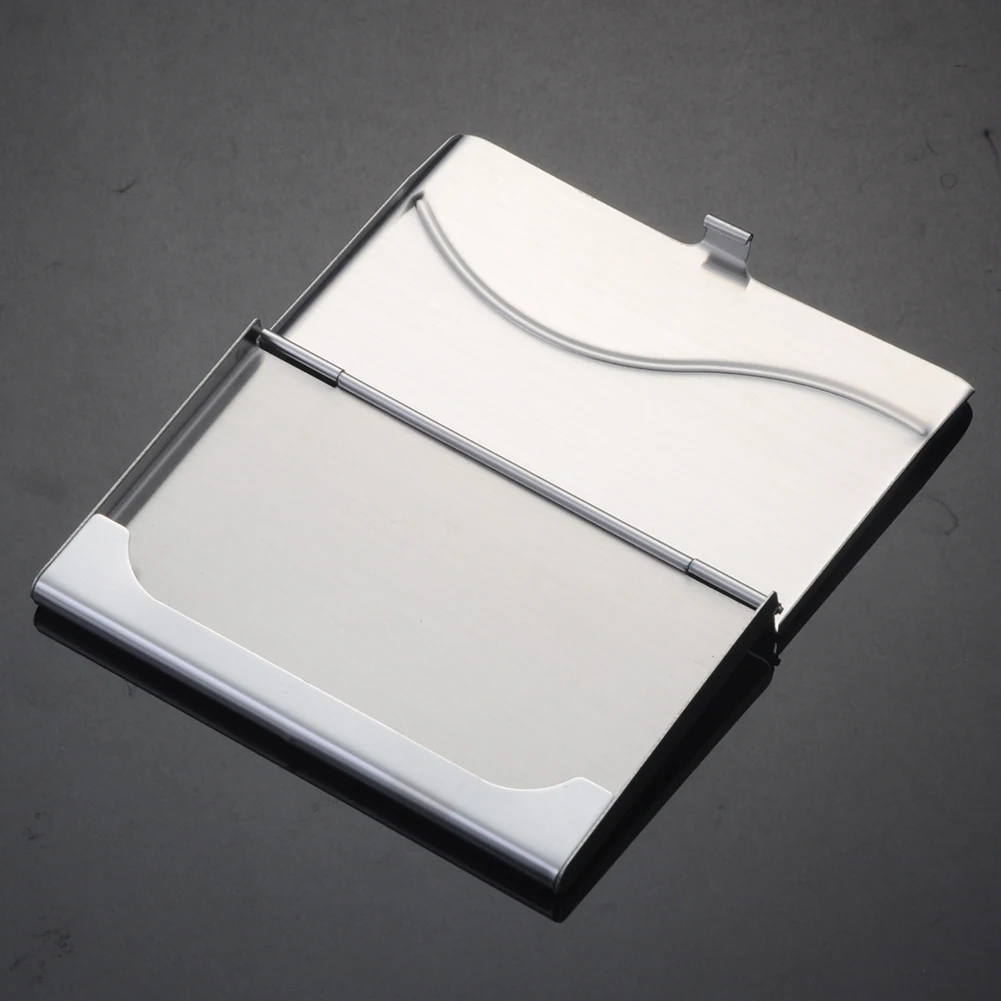 

Unisex Table Office Portable Smooth Stainless Steel Protection Storage Durable Travel Accessory Business Card Case