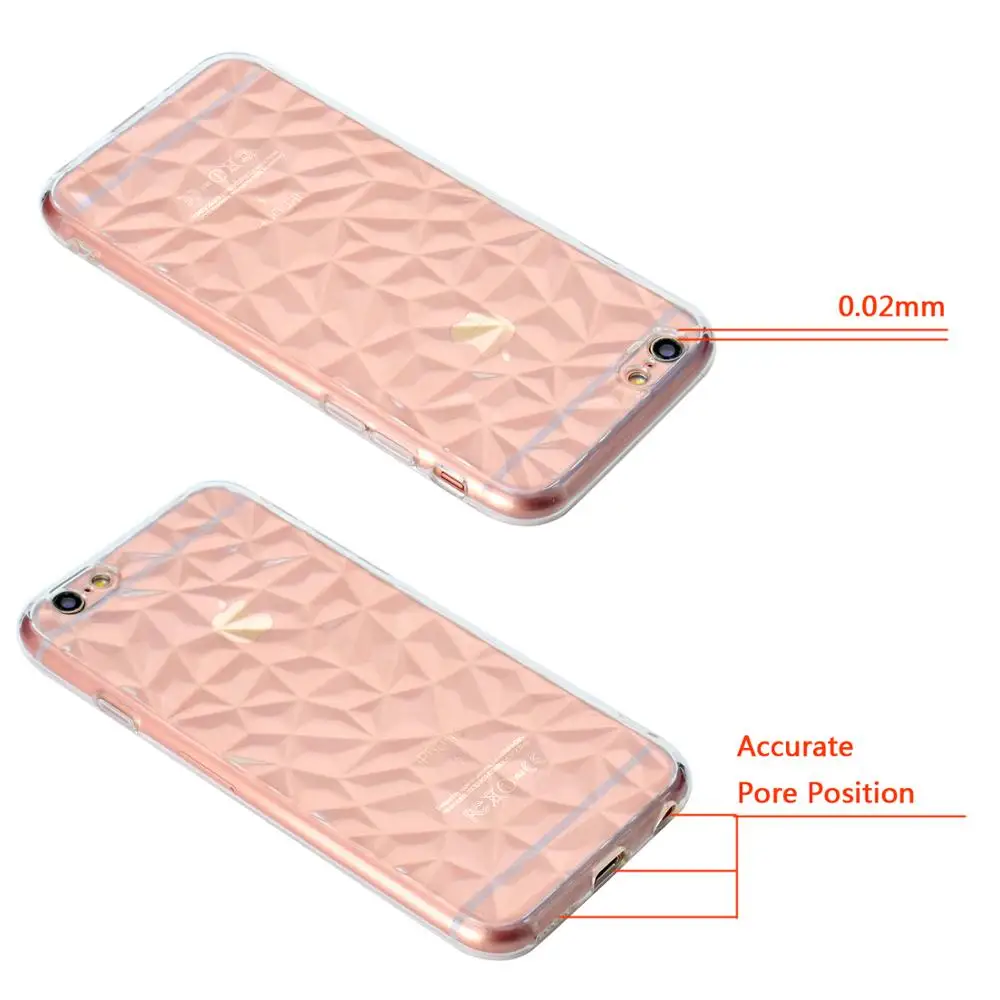 Чехол для iPhone 11 Pro Max XR Xs 3D Алмазный прозрачный мягкий ТПУ защитный чехол 7 8 6 Plus |