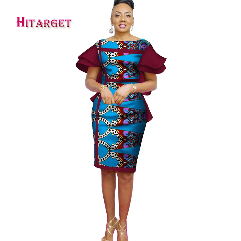 Африканские платья с вощеным принтом для женщин летнее Хлопковое платье Дашики