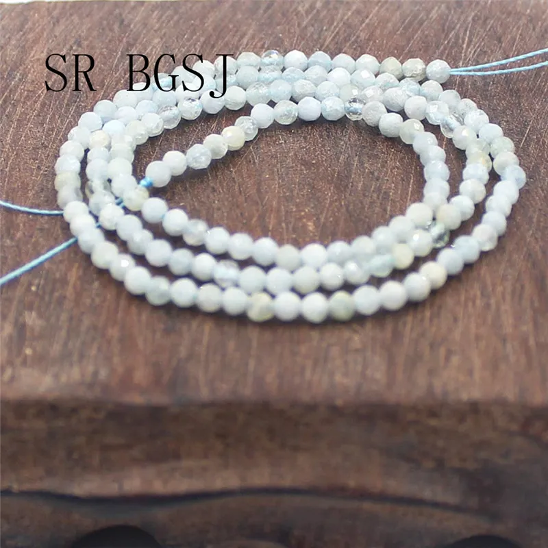 Бесплатная доставка 3 мм граненые синие смешанные аквамарины Аква драгоценные