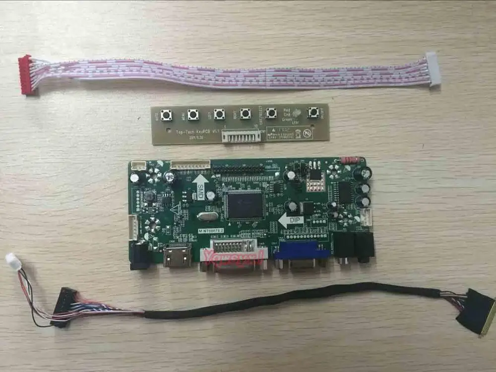 Плата управления монитором Yqwsyxl для LTN156AT24 HDMI DVI VGA ЖК-дисплей Светодиодный драйвер