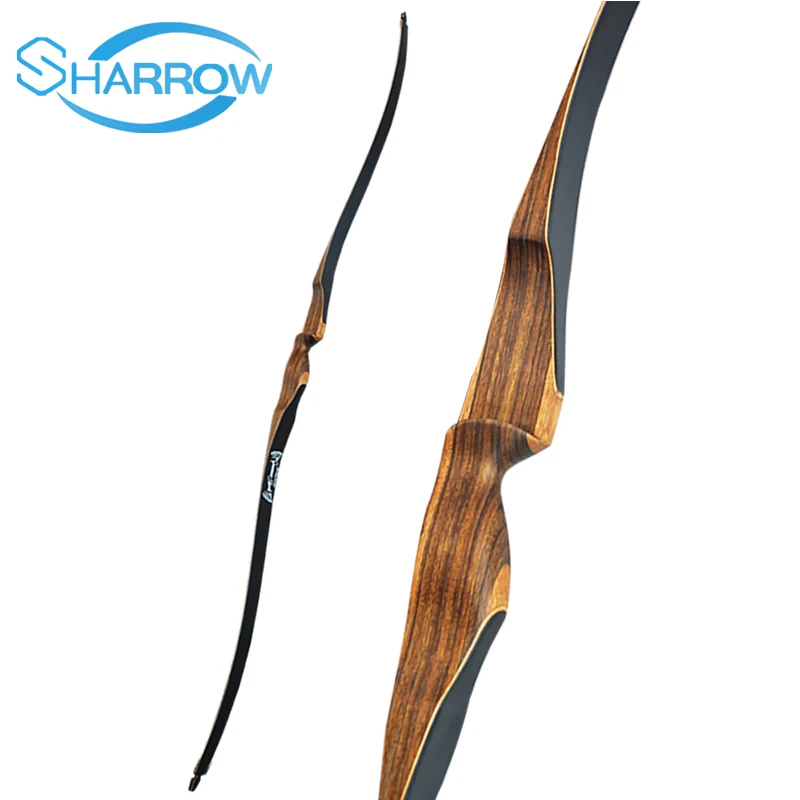 52inch Archery Long Bow 10-25lbs Recurve Bow Traditional Bow Wooden Bow for Archery Hunting Target Shooting Practice Competition