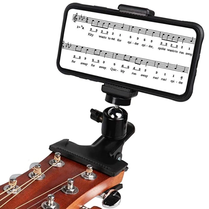 Вращающийся на 360 градусов кронштейн с зажимом для головки гитары