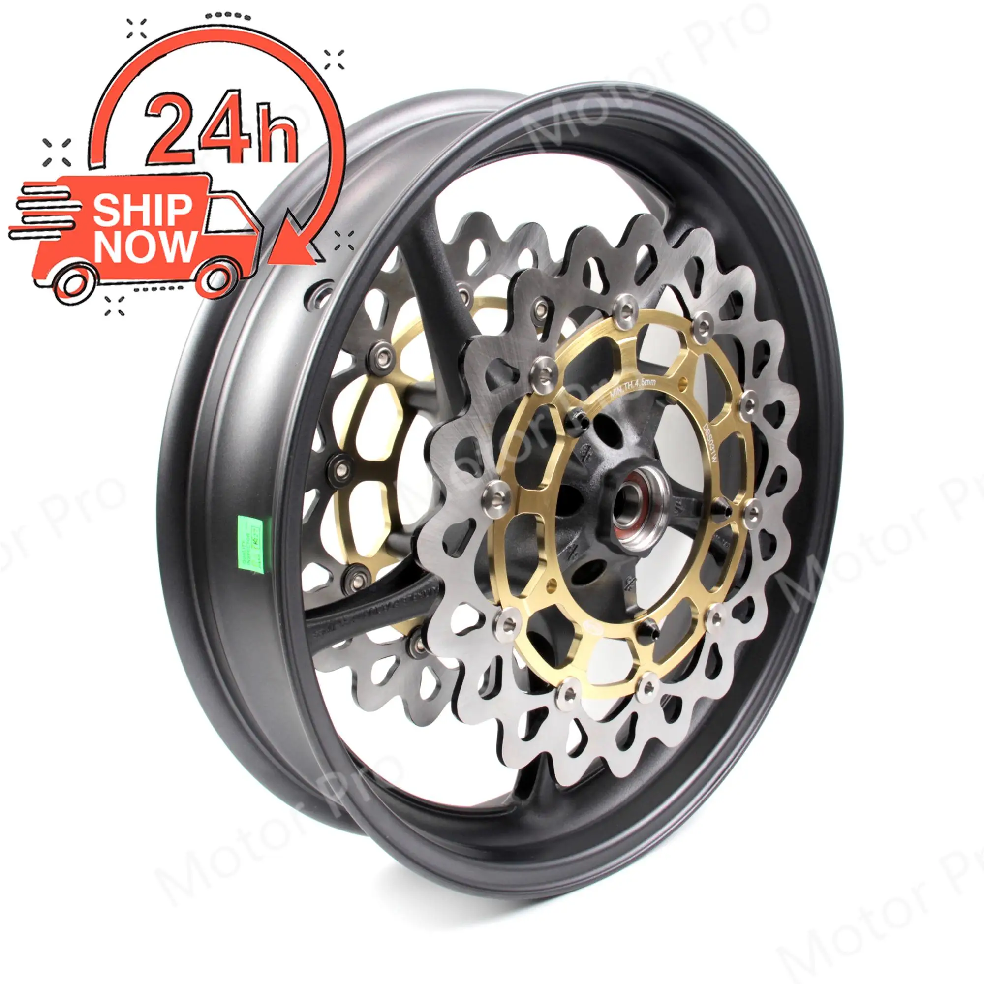 

For Yamaha FZ1 2006 2007 2008 2009 Front Wheel Rim Brake Disc Rotor Motorcycle Replacement Accessories 06 07 08 09 Matte Black