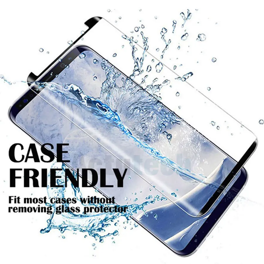 3D чехол дружественные изогнутые не полное покрытие закаленное стекло для Samsung