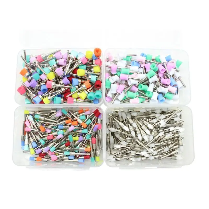 100 шт./пакет Полировочная щетка для зубов полировщик защелка в резиновой чашке