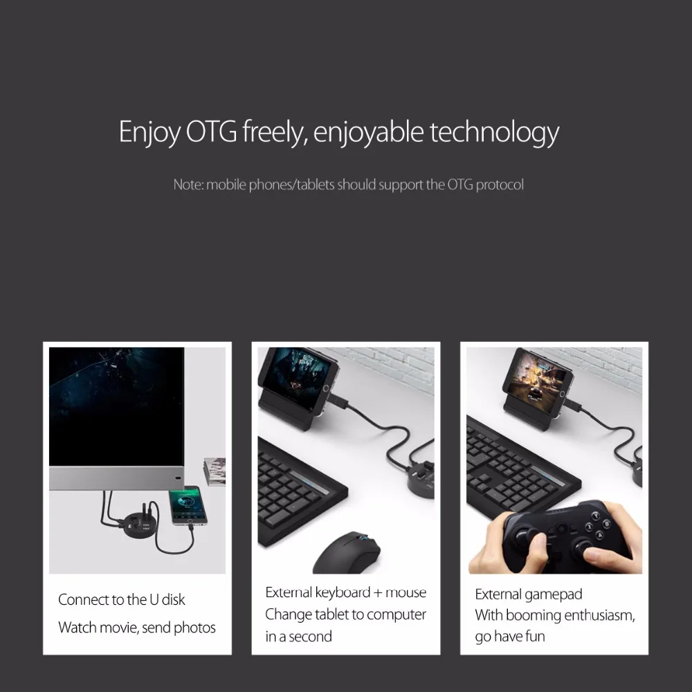 ORICO Мульти 8 портов USB 2 0 концентратор Высокоскоростной мини сплиттер адаптер с