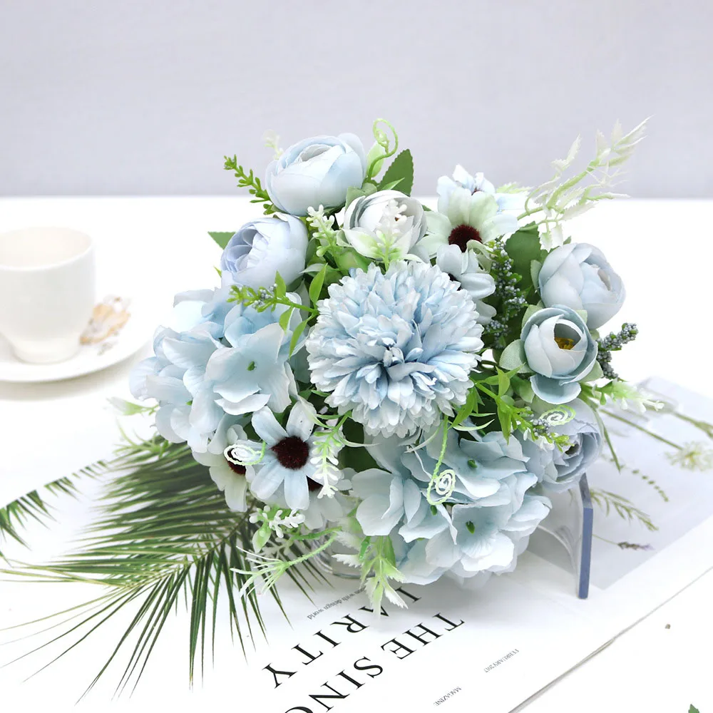 

Rose Artificial Rose Bouquet Simulation Fake Flowers Wedding Decoration Holding Flowers Photography Home Decor Bouquet