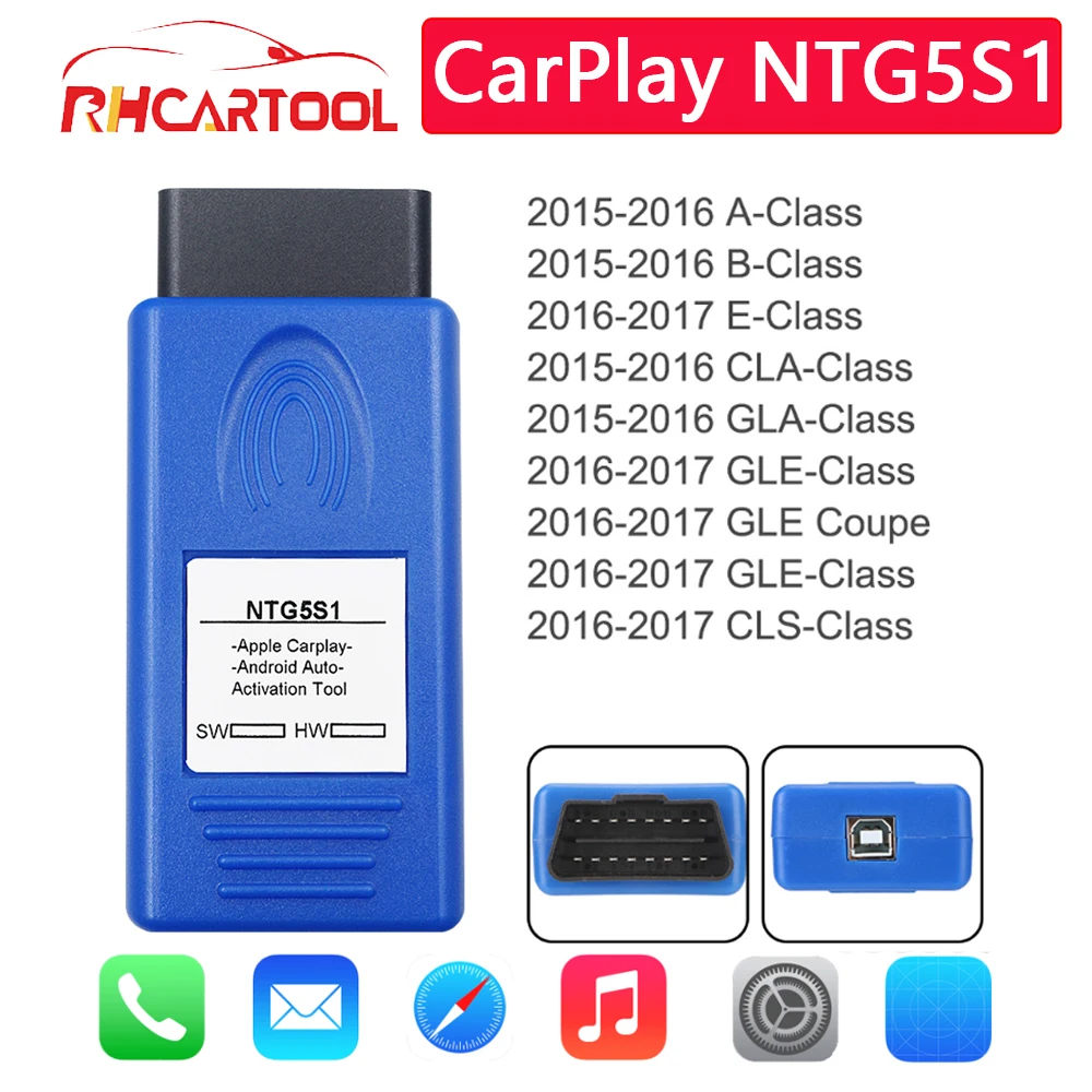 

OBD2 Diagnostic For Benz Apple CarPlay NTG5S1/NTG5ES2 and Android Auto NTG5S1 activation tool for Mercedes/Benz NTG5 S1 NTG5ES2