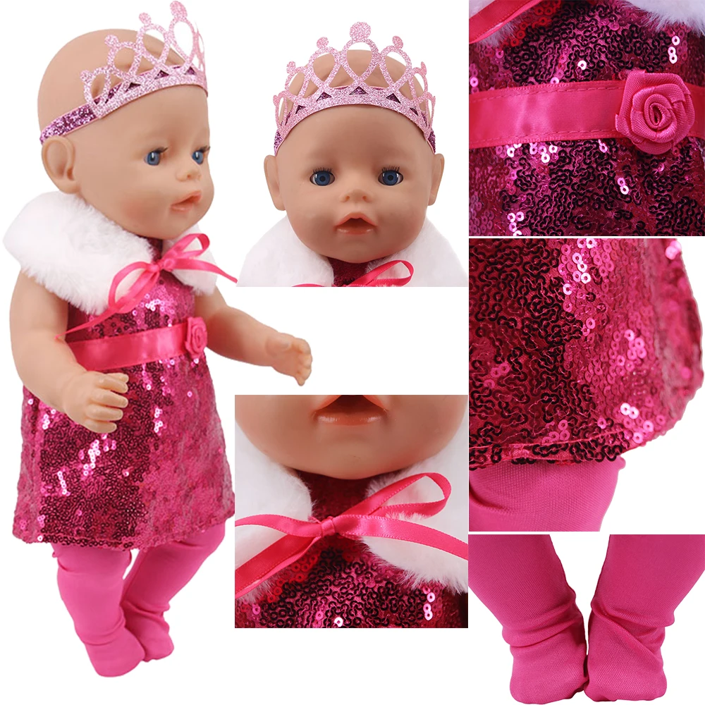 Платье принцессы ручной работы Одежда для новорожденных 43 см 18-дюймовых