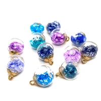 small transparent glass ball pendant constellation mini wishing bottles jewelry making diy necklace earring hair rope accessory