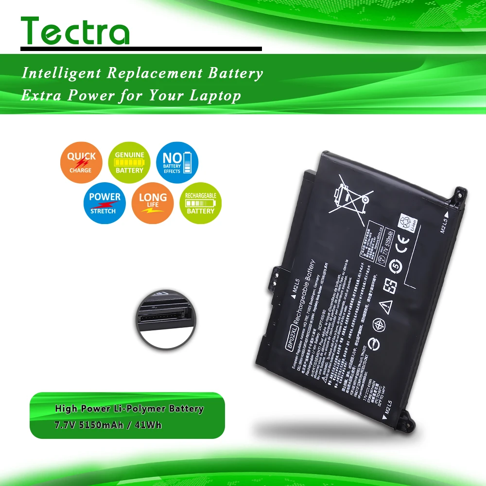 Аккумулятор для ноутбука Tectra 7 В 5150 мАч BP02XL HP Pavilion PC 15 AU 849909 850 (F9 21) 849569