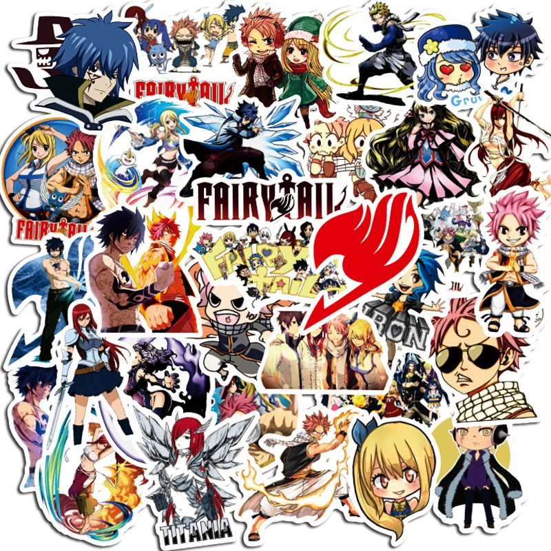

10/30/50PCS Fairy Tail Anime Stickers Waterproof Guitar Skateboard Laptop Phone Suitcase Fridge Decal Graffiti Sticker Kid Toys