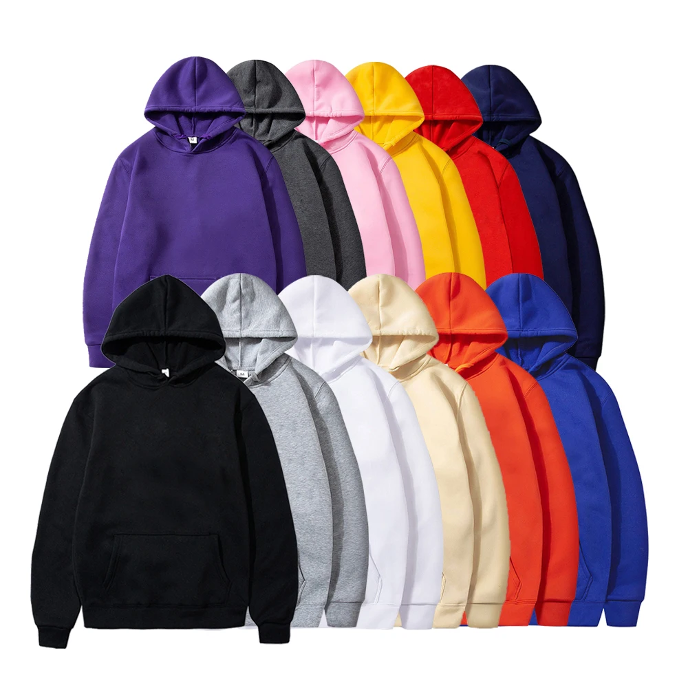 

Men's Hoodies Sweatshirts Leisure Pullover Street Wear Fashionable Sports Hooded Top Solid Color Long Sleeve Hoodie Sweatshirt