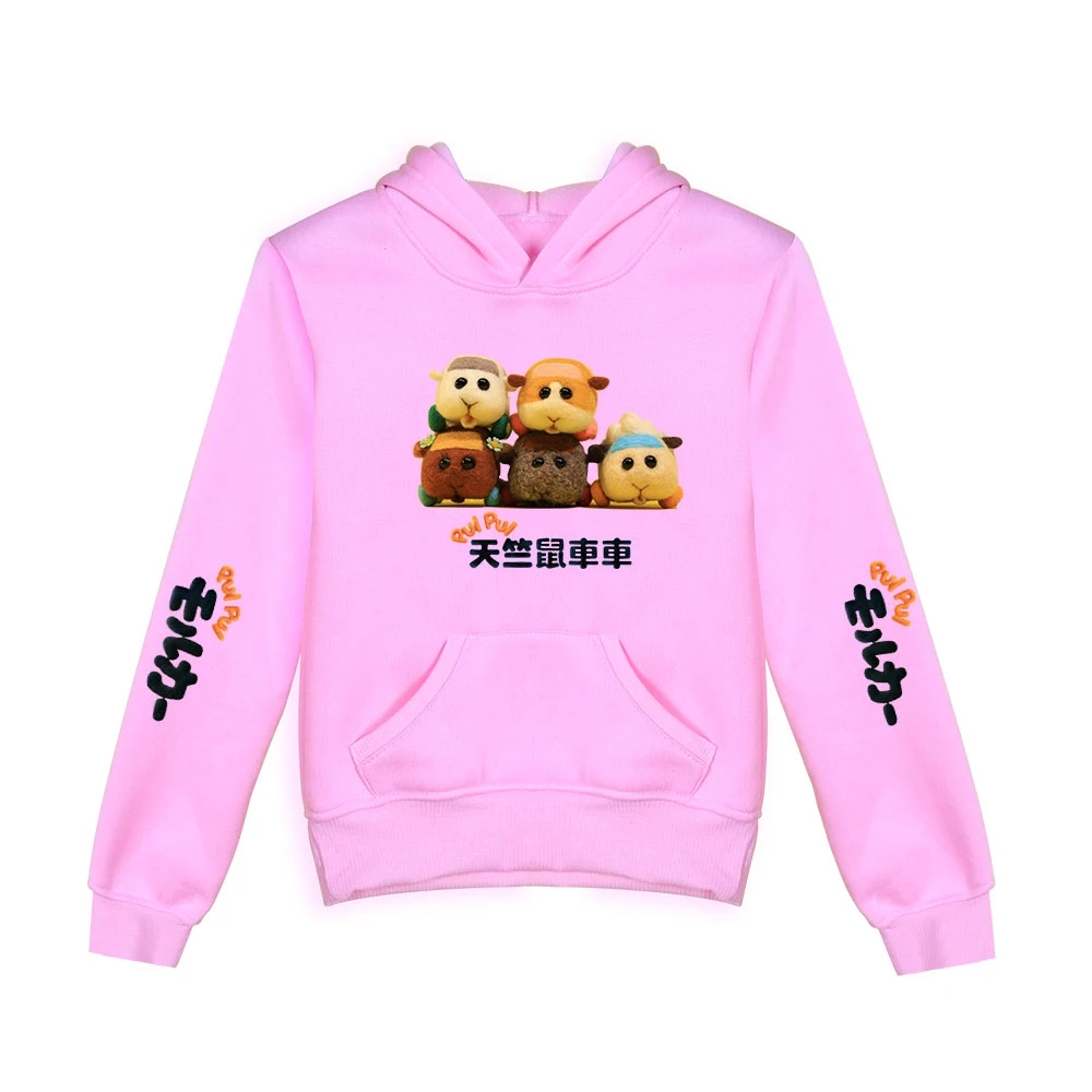 

Pui Pui Molcar Kids Hoodies for Boys Girls Harajuku Sweatshirt Streetwear Hip Hop Pullover Funny Hooded Jacket Children Clothes