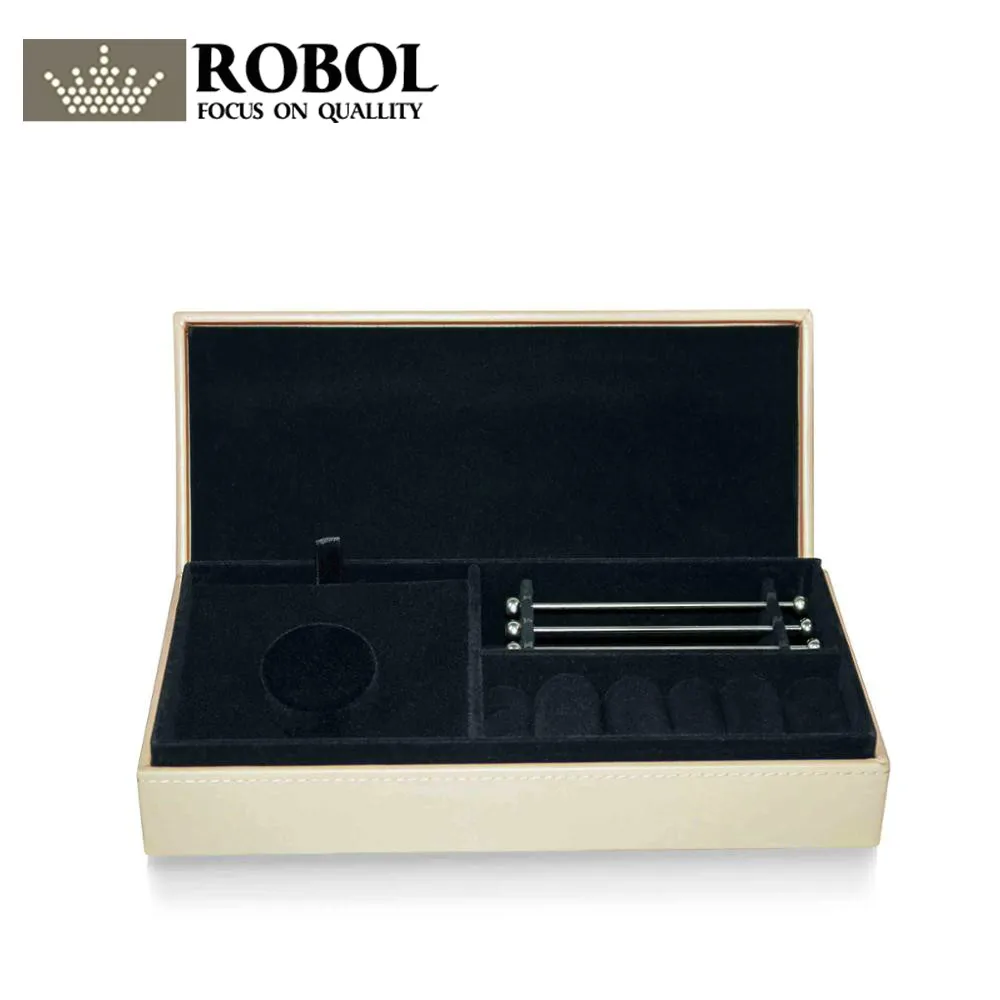 

RLLEN Original Simple High-End Charm Jewelry Gift Box Women's Jewelry Necklace Bracelet Earring Leather Storage Box Protective