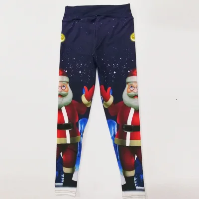 

Christmas Santa Claus Printing Leggings Sport Women Fitness Yuga Pants Leggins Tight Strecty High Waist Bodybuilding Gym Wear