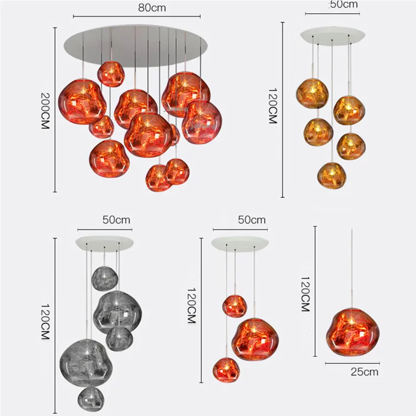 

LED Light Glass Modern Melt Lava Pendant Ceiling Lamps Pendant Lights Living Room Pending Lighting Hanging Lamp Fixture