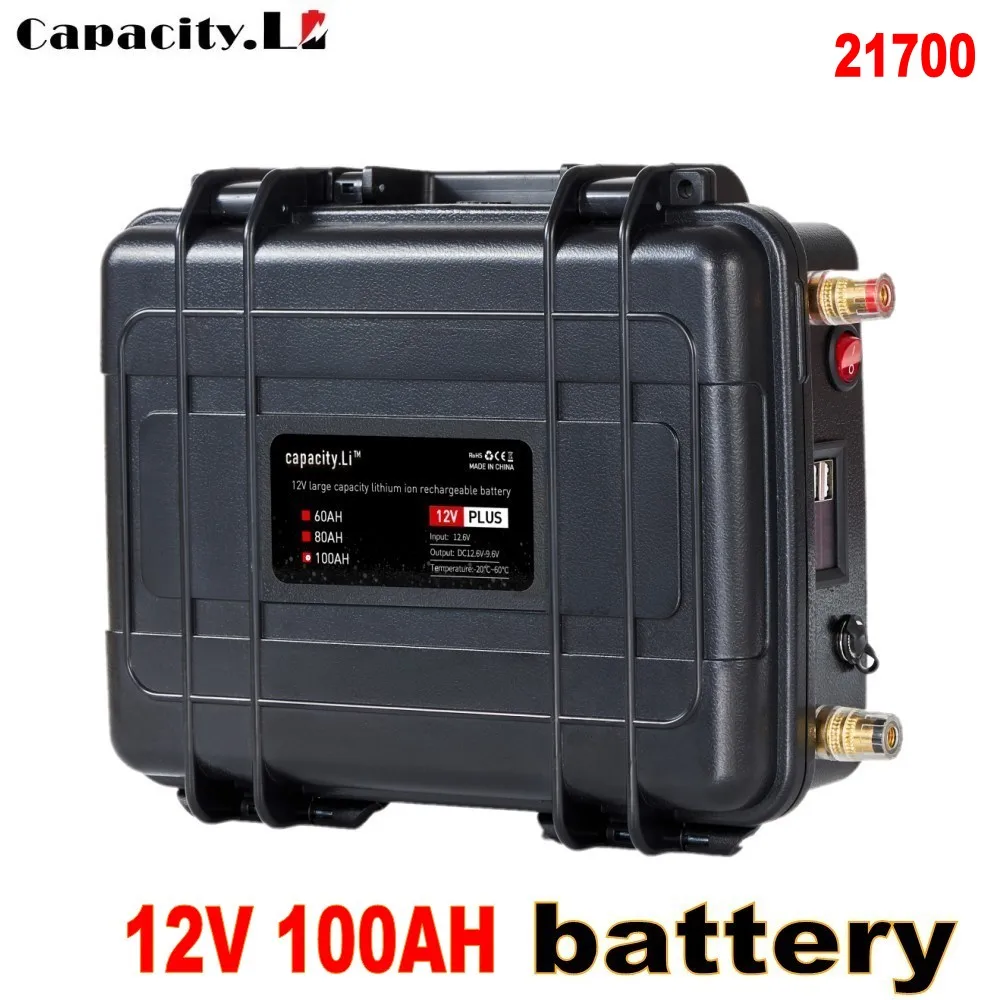 Емкость. Литиевый аккумулятор li12V100AH для наружного кемпинга RV корабля машины