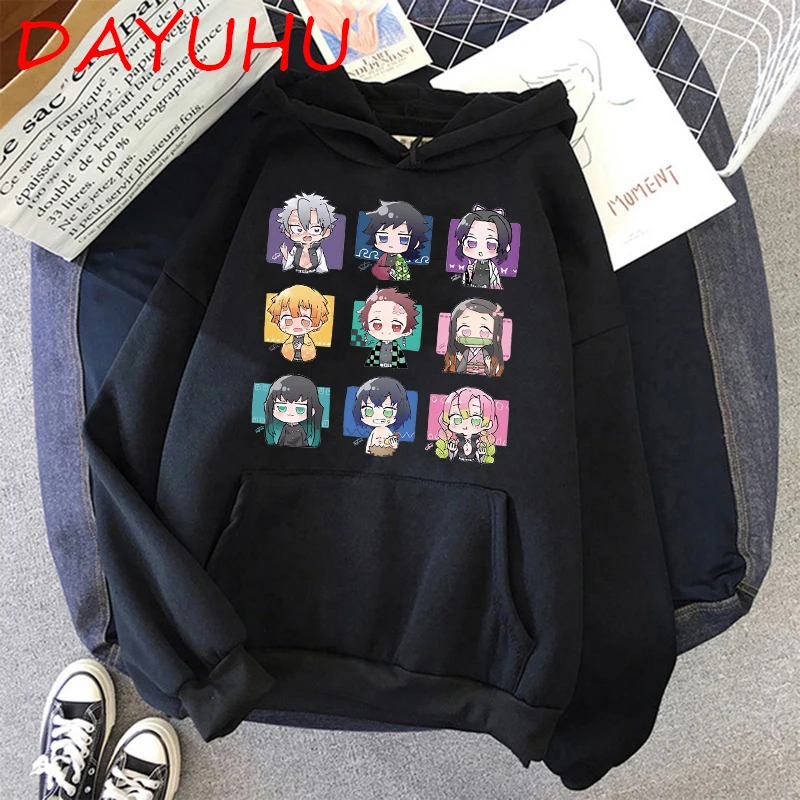 Толстовка Demon Slayer Kimetsu No Yaiba Мужская милое японское худи в стиле аниме Модные