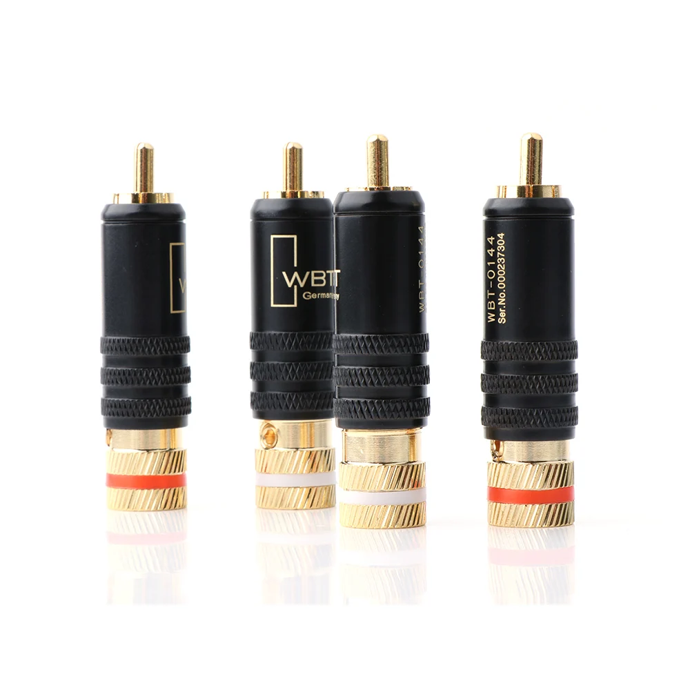 4 шт. WBT 0144 24k позолоченный RCA штекер HIFI аудио разъем|wbt rca|rca plug wbtrca wbt |