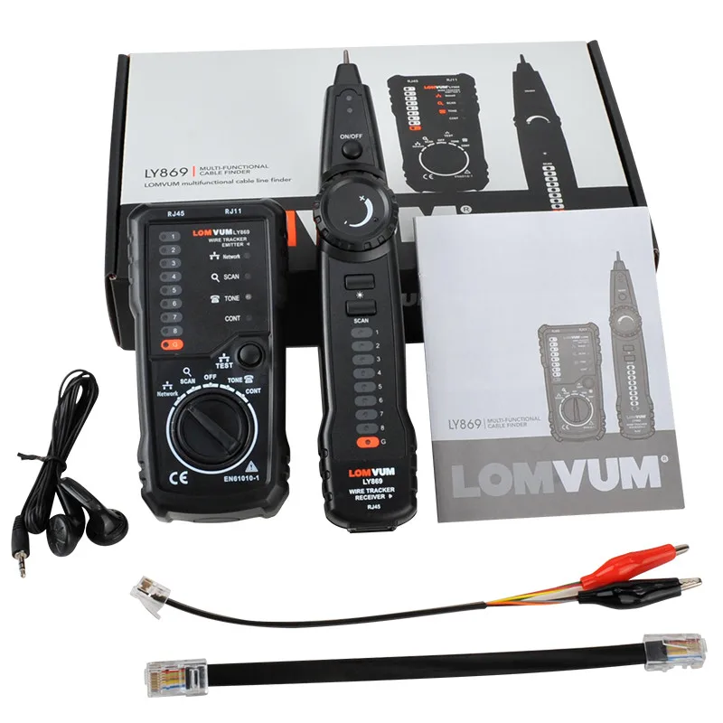 Wire Tracker LOMVUM провода трекер кабель Линия детектор RJ45 RJ11 сетевой кабель тестер детектор линия искатель многофункциональный инструмент тестирования - Цвет: Wire Tracker