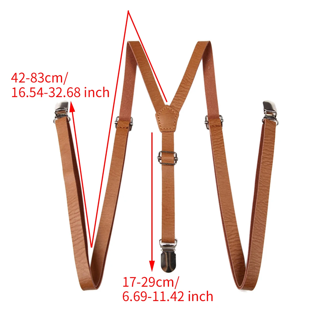 

Adult Suspender Men Y-Shape Faux Leather Suspenders Adjustable Strap Clip Unisex Braces for Pants Jeans Apparel Accessories