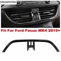central warning light air ac outlet vent decor strip cover trim for ford focus mk4 2019 2021 abs carbon fiber look accessories