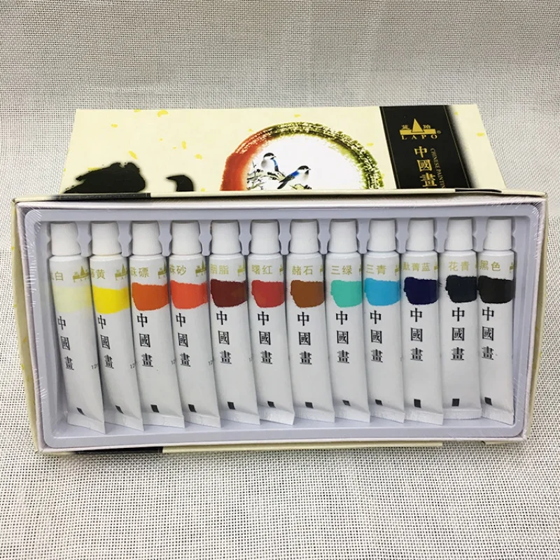 Набор пигментных пигментов для китайской краски 18/24 цветов 5/12 мл трубчатые