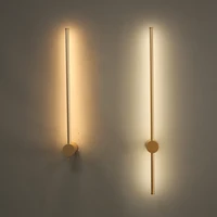 gold line led wall lamp living room home decor sofa background wall light fixture modern creative simple bedroom bedside lamp