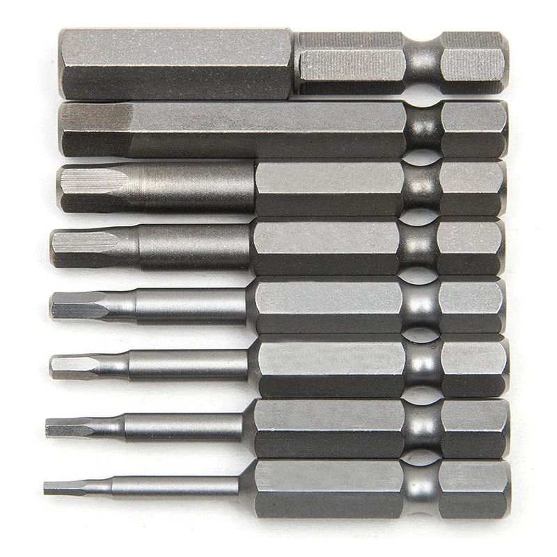 8 шт. шестигранный ключ шуруповерт S2 стальной набор сверл длина 50 мм Магнитная