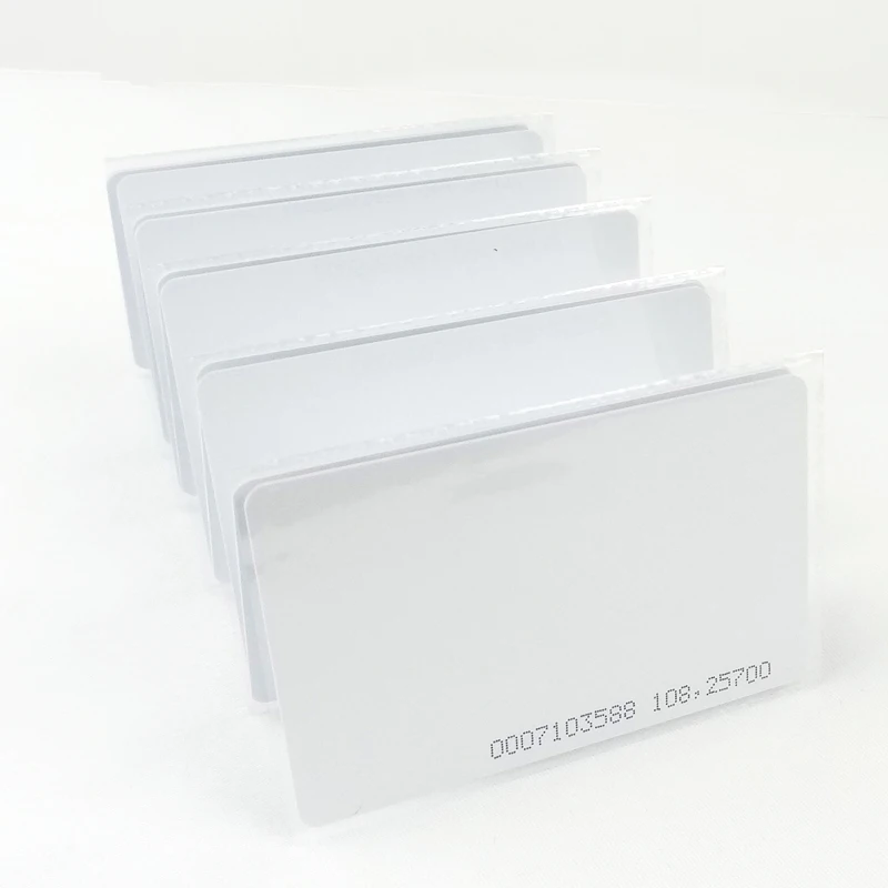10 шт./лот rfid карта 125 кГц TK4100 чистая смарт EM4100 ID ПВХ с номером серии UID для системы