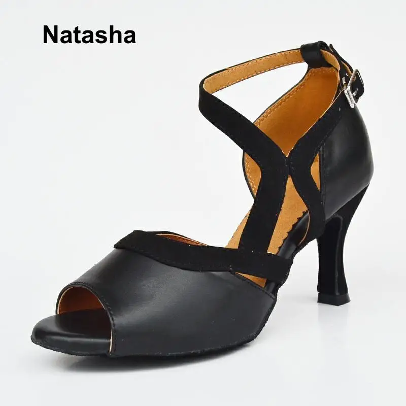 Наташа GB латинские танцевальные туфли кожаные на высоком каблуке | Спорт и