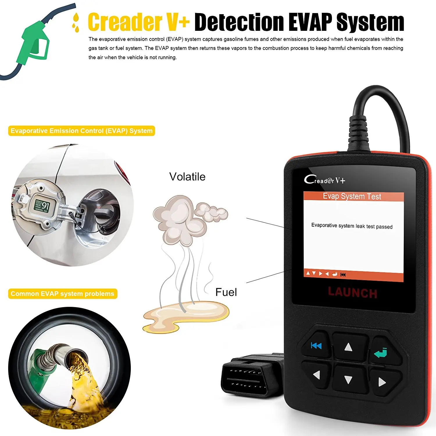 Старт Creader V + OBD2 двигателя сканер EOBD OBD 2 диагностический инструмент улавливания