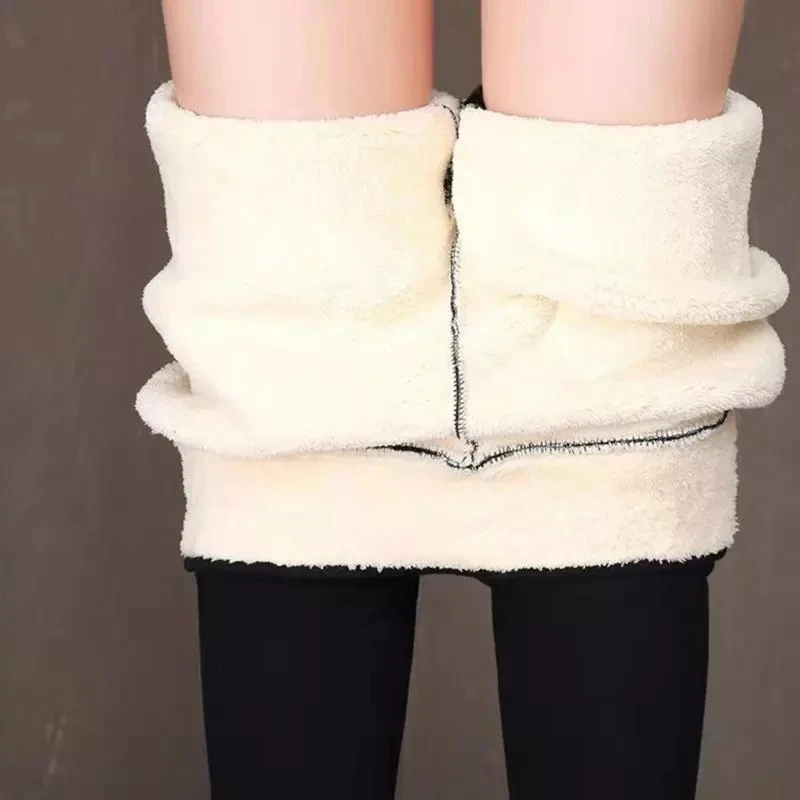 

Winter Leggings Women High Waist Women's Pants Warm Fleece Leggings Large Size Skinny Women's Trousers Thick Velvet Ladies Pants