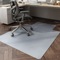 swivel chair mat office desk chair anti slip leather carpet wooden floor protection mat solid color waterproof floor mat