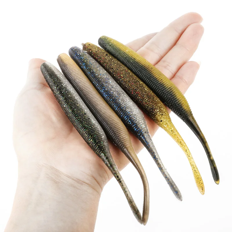 Ardea Soft Lures worm Baits Fishing Lure 152/127mm Shad Double Color Silicone Bait Tail Jigging Wobblers Bass Pike Tack | Спорт и