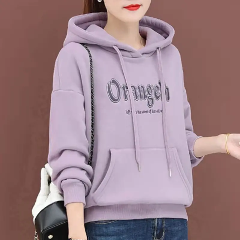 Худи с капюшоном карманами Осень-зима 2021 универсальное пальто | Женская одежда