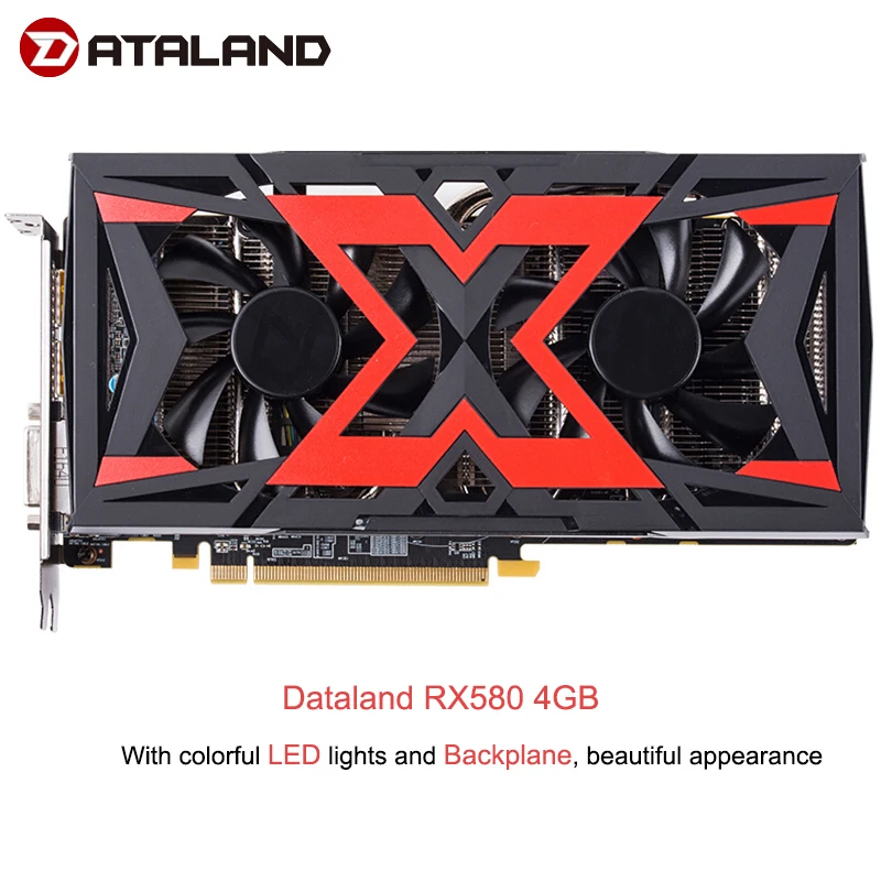 Графическая карта Dataland X Serial RX580 4G для AMD GDDR5 256bit PCI настольная игровая видеокарта