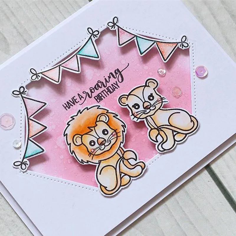 Высечки с шестигранной рамкой для изготовления открыток алмазная