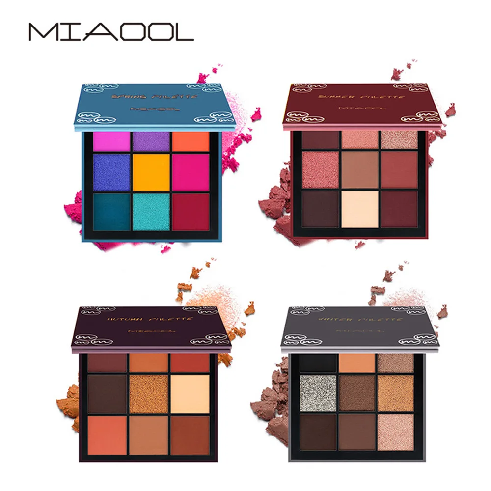 Miaool 9 цветов Тени для век Палитра Shimmery матовая Смешанная Водонепроницаемая