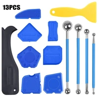 zk30 13pcs silicone sealant spreader spatula scraper for door caulk tool kit silicone sealant tool window caulking finishing