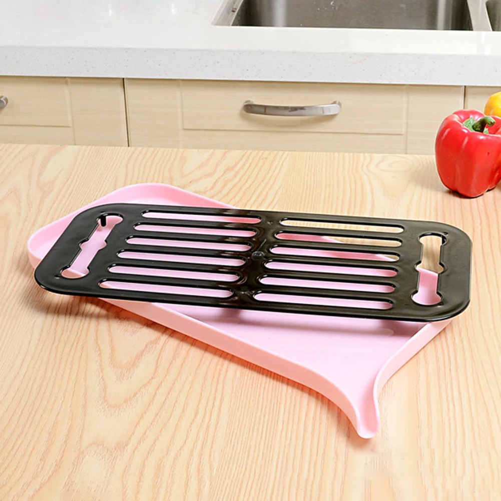 Bowl cup Filter drainer Double Layer Drying Rack Shelf Fruits Dish Drainer Sink Storage Holder Tray Dishes Plastic tray | Дом и сад
