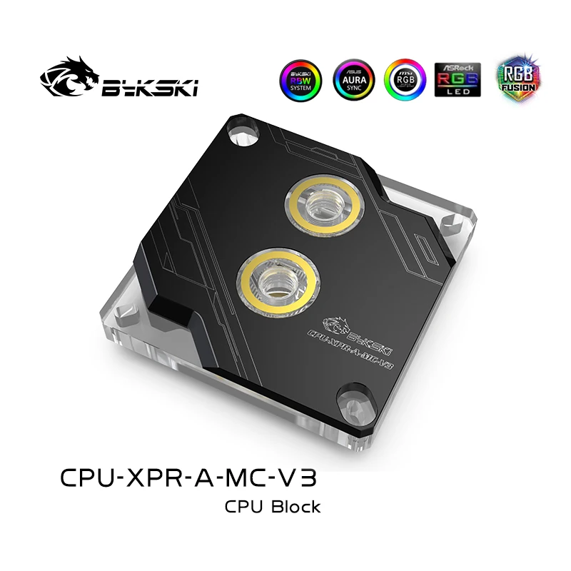 Водяной блок Bykski для процессора INTEL LGA1150 1151 1155 1156 2011 2066 X99 I7 RGB подсветка поддержка 5