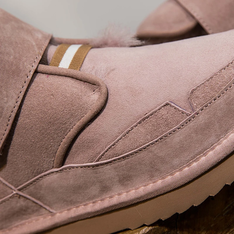 2019 г. Новые зимние ботинки на овечьем меху одна труба женская теплая хлопковая