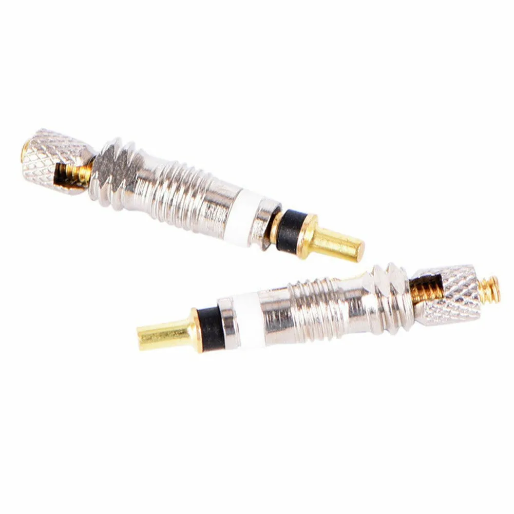 

4 Pieces Of Bicycle French Valve Core And US-French Nozzle Adapter, Motorcycle And Bicycle Tire Valve Cap Dust Cover Adapter