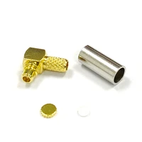 1pc new mmcx connector male plug right angle 90 degree rf coax crimp for rg316rg174 lmr100 goldplated wholesale