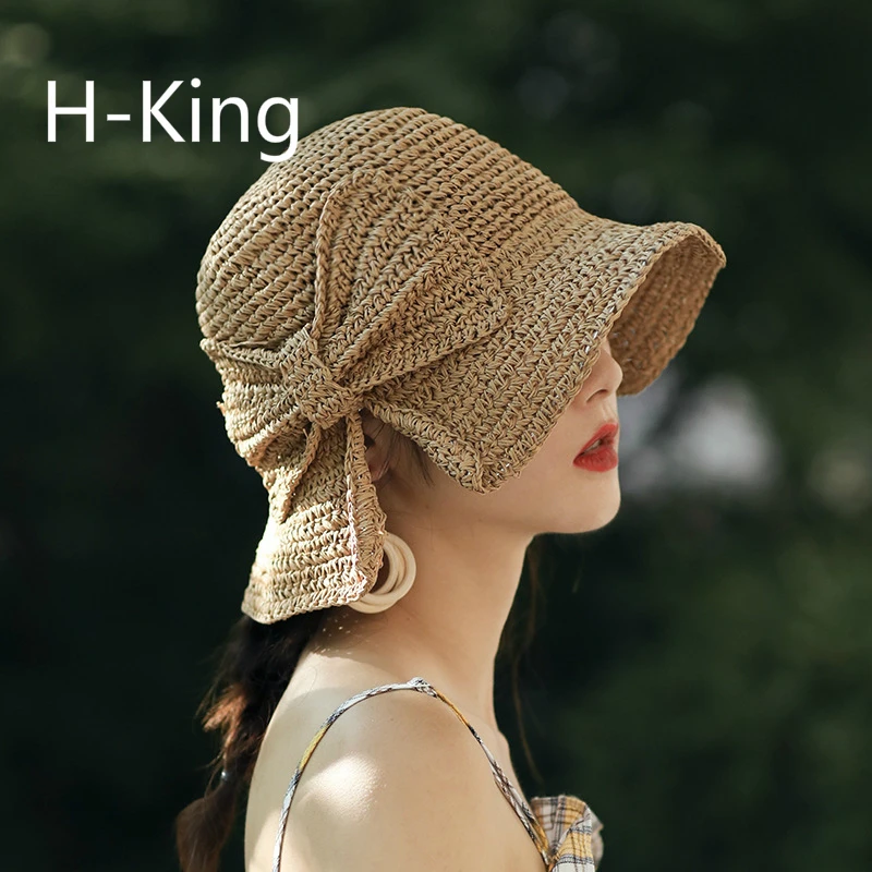 

Шляпа женская Соломенная от солнца H-King, летняя Панама с широкими полями и оттенком, 100%