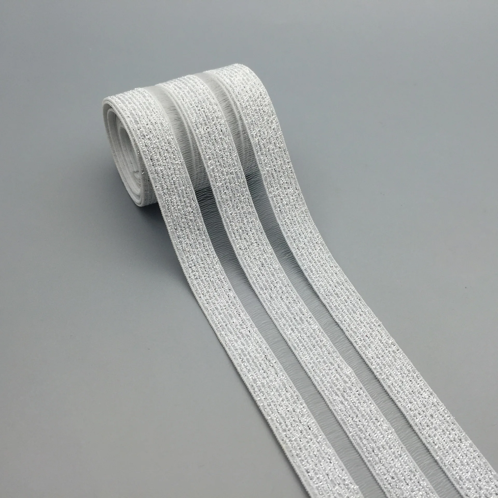 Silver 50 мм утолщенные резинки красочный резиновый эластичный пояс DIY ручной работы швейная одежда куртка брюки пояс аксессуары 1 метр - Цвет: Silver